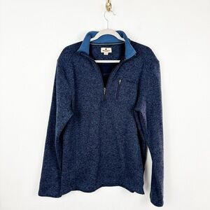 Woolrich Men's Blue 1/4 Zip Pullover Sweater Sz L